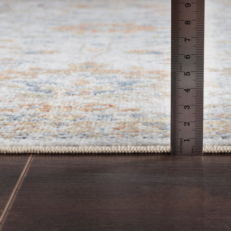 Esther Machine Washable Oriental Boho Grey/Oatmeal Rug - Image 7