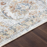 Esther Machine Washable Oriental Boho Grey/Oatmeal Rug
