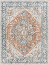 River Machine Washable Oriental Boho Burnt Orange Rug