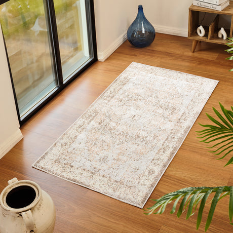 Vivian Machine Washable Oriental Boho Clay/Dark Brown Rug - Image 2