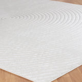 Emiko In- & Outdoor 3D High & Low Pile Textured White Rug - Image 6