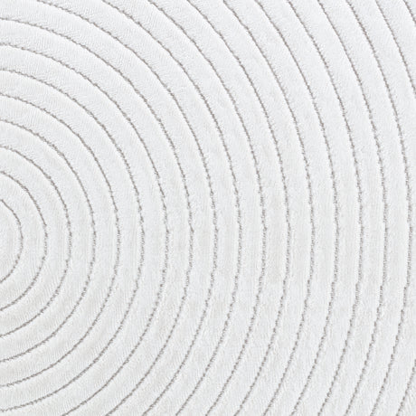 Emiko In- & Outdoor 3D High & Low Pile Textured White Rug - Image 8