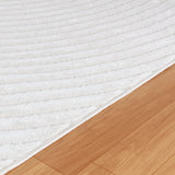 Emiko In- & Outdoor 3D High & Low Pile Textured White Rug - Image 3