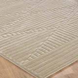Mitsuko In- & Outdoor 3D High & Low Pile Textured Beige Rug