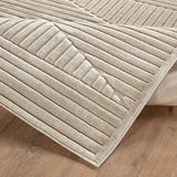 Mitsuko In- & Outdoor 3D High & Low Pile Textured Beige Rug