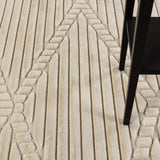 Mitsuko In- & Outdoor 3D High & Low Pile Textured Beige Rug