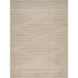 Mitsuko In- & Outdoor 3D High & Low Pile Textured Beige Rug