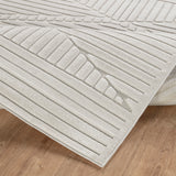 Mitsuko In- & Outdoor 3D High & Low Pile Textured White Rug
