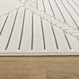 Mitsuko In- & Outdoor 3D High & Low Pile Textured White Rug