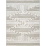 Mitsuko In- & Outdoor 3D High & Low Pile Textured White Rug