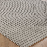Naoko In- & Outdoor 3D High & Low Pile Textured Grey Rug