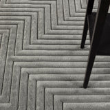 Naoko In- & Outdoor 3D High & Low Pile Textured Grey Rug