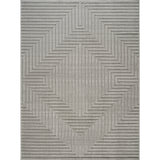 Naoko In- & Outdoor 3D High & Low Pile Textured Grey Rug