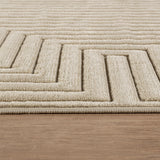 Naoko In- & Outdoor 3D High & Low Pile Textured Beige Rug