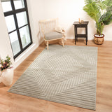 Naoko In- & Outdoor 3D High & Low Pile Textured Beige Rug
