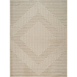 Naoko In- & Outdoor 3D High & Low Pile Textured Beige Rug