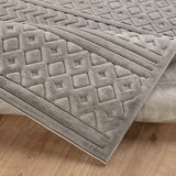 Haruka  In- & Outdoor 3D High & Low Pile Textured Grey Rug