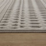 Haruka  In- & Outdoor 3D High & Low Pile Textured Grey Rug