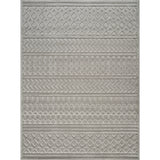 Haruka  In- & Outdoor 3D High & Low Pile Textured Grey Rug