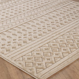 Haruka  In- & Outdoor 3D High & Low Pile Textured Beige Rug