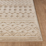 Haruka  In- & Outdoor 3D High & Low Pile Textured Beige Rug