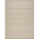 Haruka  In- & Outdoor 3D High & Low Pile Textured Beige Rug