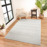 Haruka  In- & Outdoor 3D High & Low Pile Textured White Rug