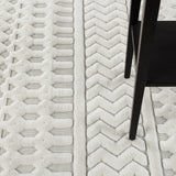 Haruka  In- & Outdoor 3D High & Low Pile Textured White Rug