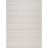 Haruka  In- & Outdoor 3D High & Low Pile Textured White Rug