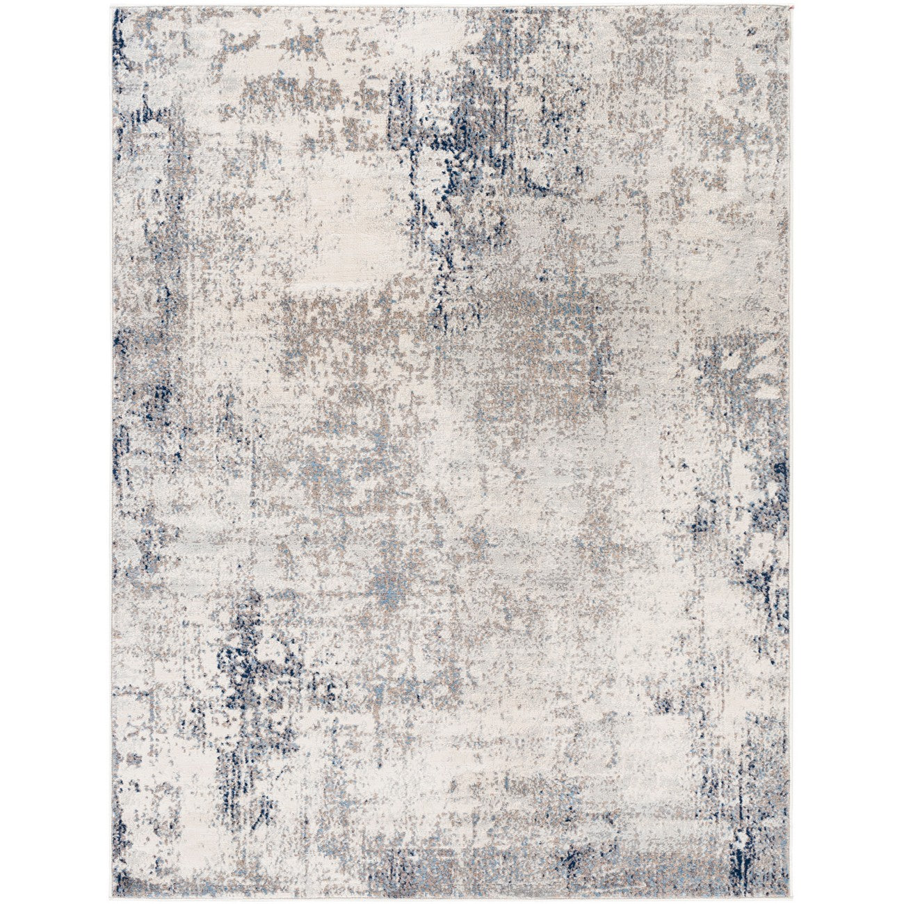 LOPIKA Abstract Modern Marble Grey Area Rug Flat