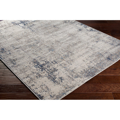 LOPIKA Abstract Modern Marble Grey Area Rug Corner