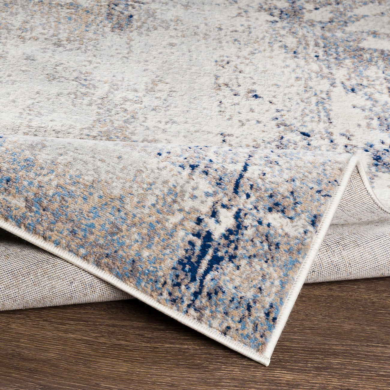 LOPIKA Abstract Modern Marble Grey Area Rug Fold