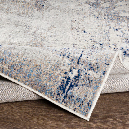 LOPIKA Abstract Modern Marble Grey Area Rug Fold