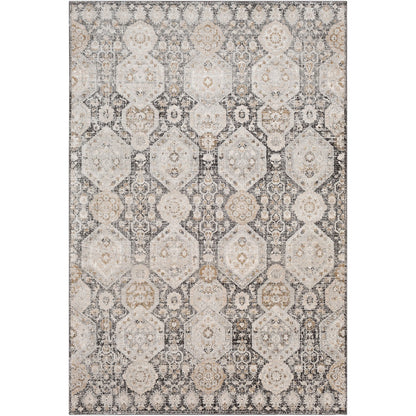 LOTUS Vintage Traditional Oriental Boho Black Area Rug Flat
