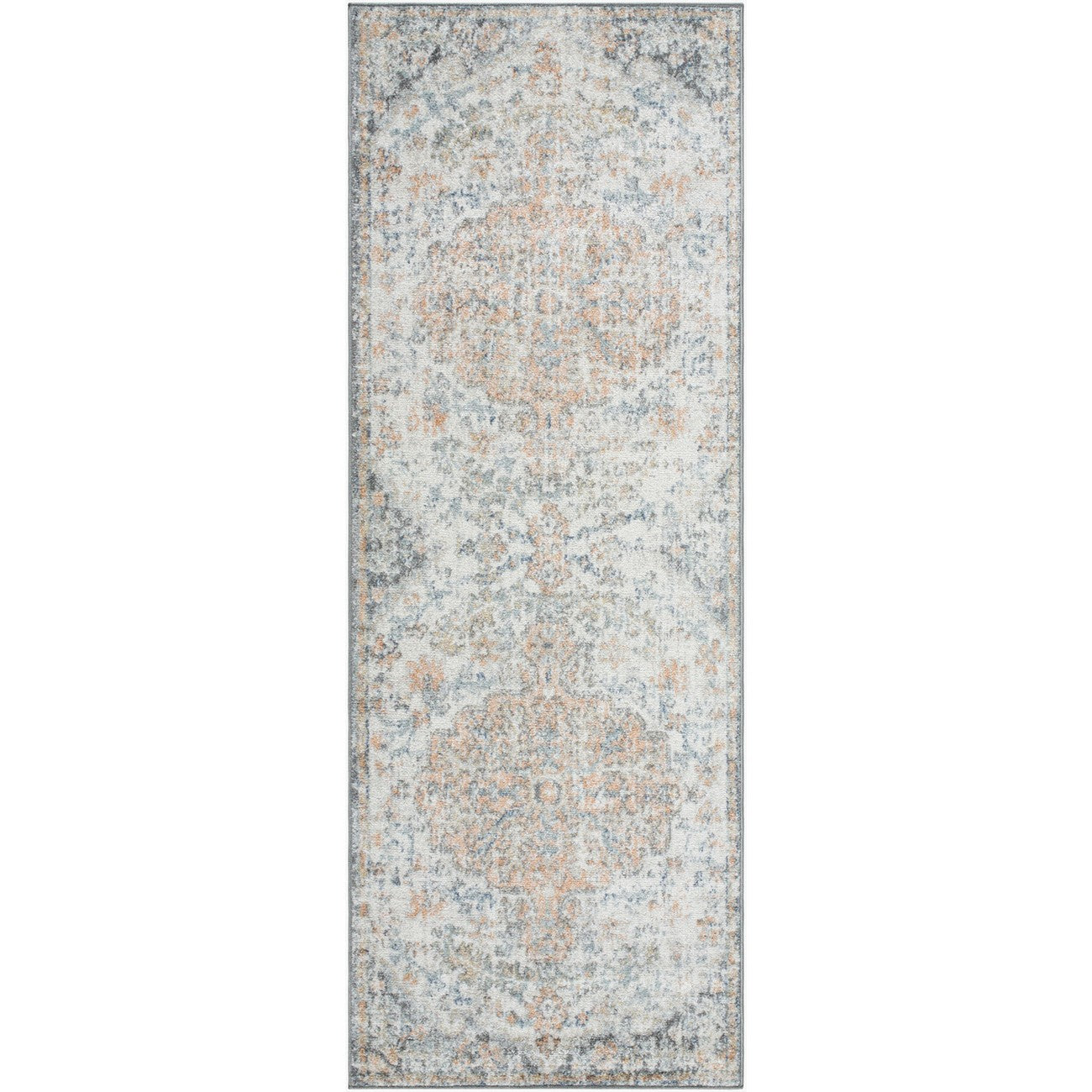 LOU Vintage Oriental Boho Amber Area Rug Flat