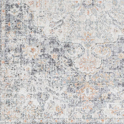 LOU Vintage Oriental Boho Blue Area Rug Swatch