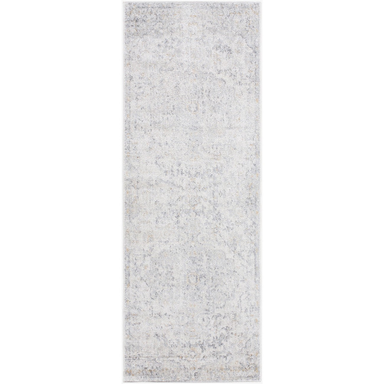 LOU Vintage Oriental Boho Medium Grey Area Rug Flat