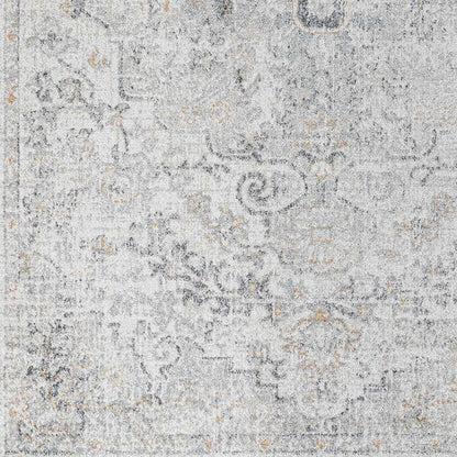 LOU Vintage Oriental Boho Medium Grey Area Rug Swatch