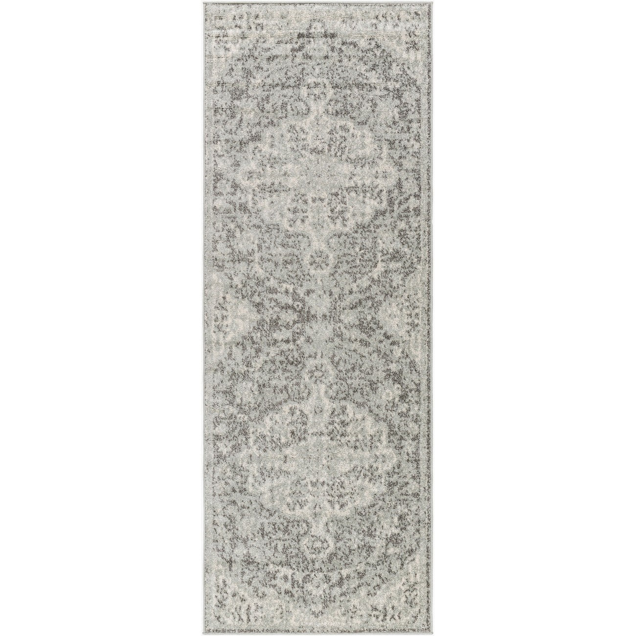 LOU Vintage Traditional Oriental Boho Black Area Rug Flat