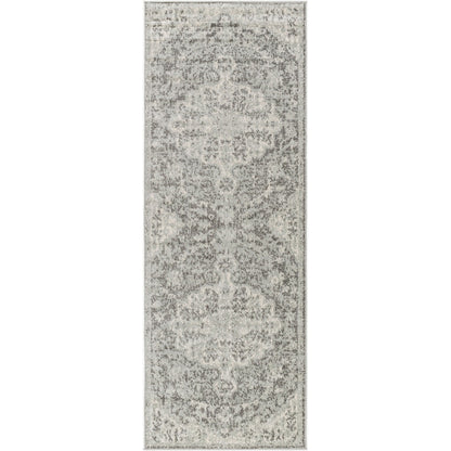 LOU Vintage Traditional Oriental Boho Black Area Rug Flat
