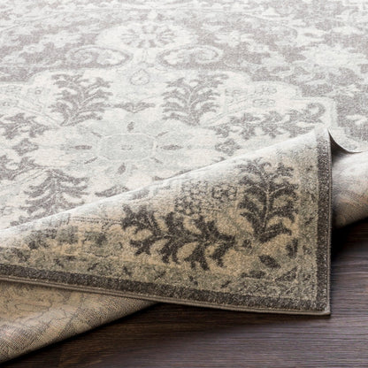 LOU Vintage Traditional Oriental Boho Black Area Rug Fold