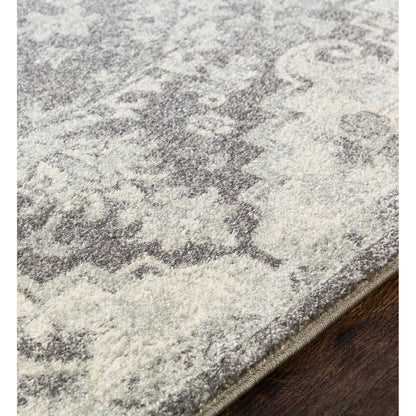 LOU Vintage Traditional Oriental Boho Black Area Rug Texture