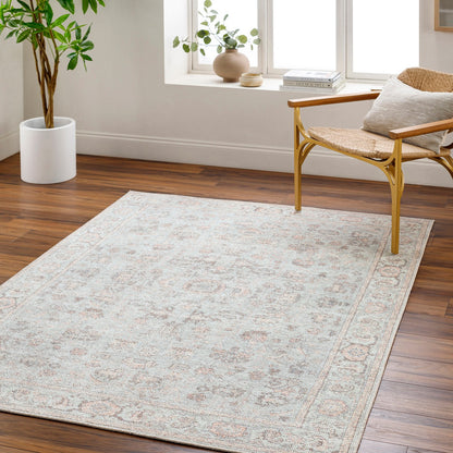 LOUISA Our PNW Home x Livabliss Vintage Oriental Boho Grey/Tan Area Rug Roomscene