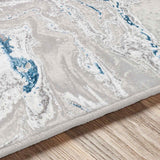 Dahlia Abstract Modern Marble Dark Blue Rug - Image 3