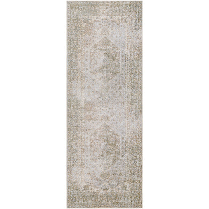 BOKA Machine Washable Traditional Boho Camel Area Rug Flat