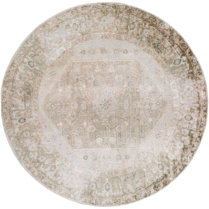 BOKA Machine Washable Traditional Boho Camel Area Rug Flat