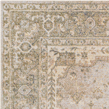 BOKA Machine Washable Traditional Boho Camel Area Rug Zoom