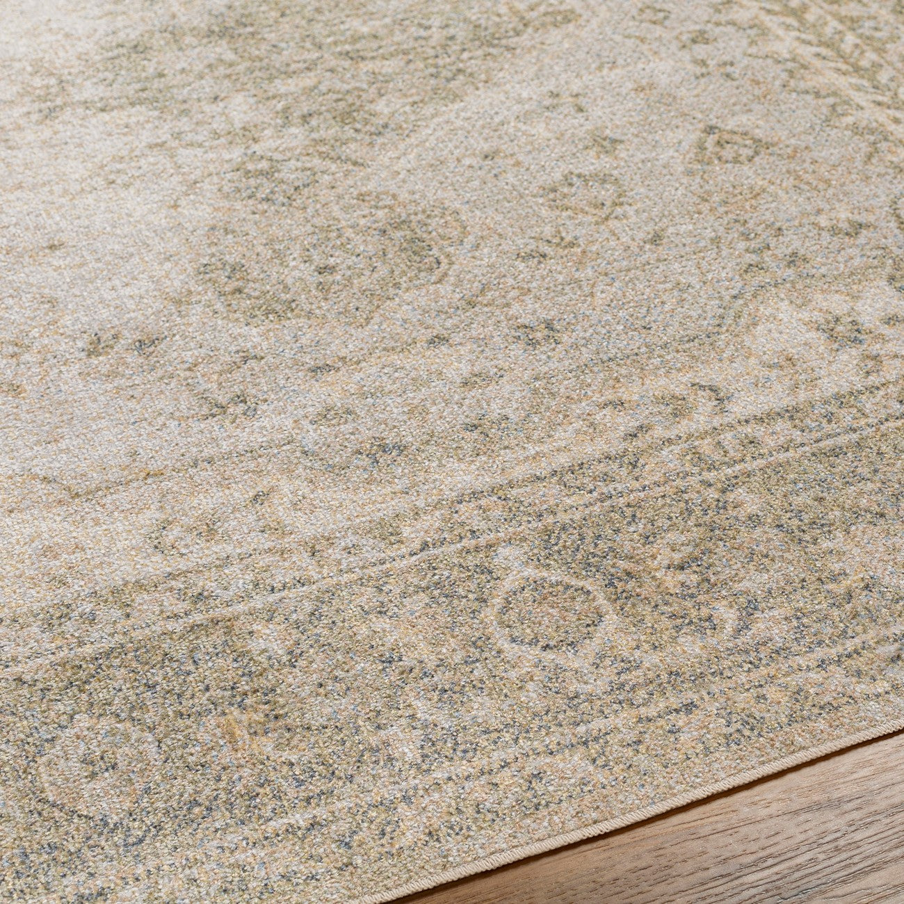 BOKA Machine Washable Traditional Boho Camel Area Rug Texture