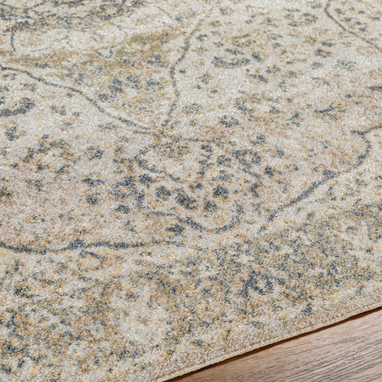 CELINE Machine Washable Traditional Boho Camel Area Rug Texture