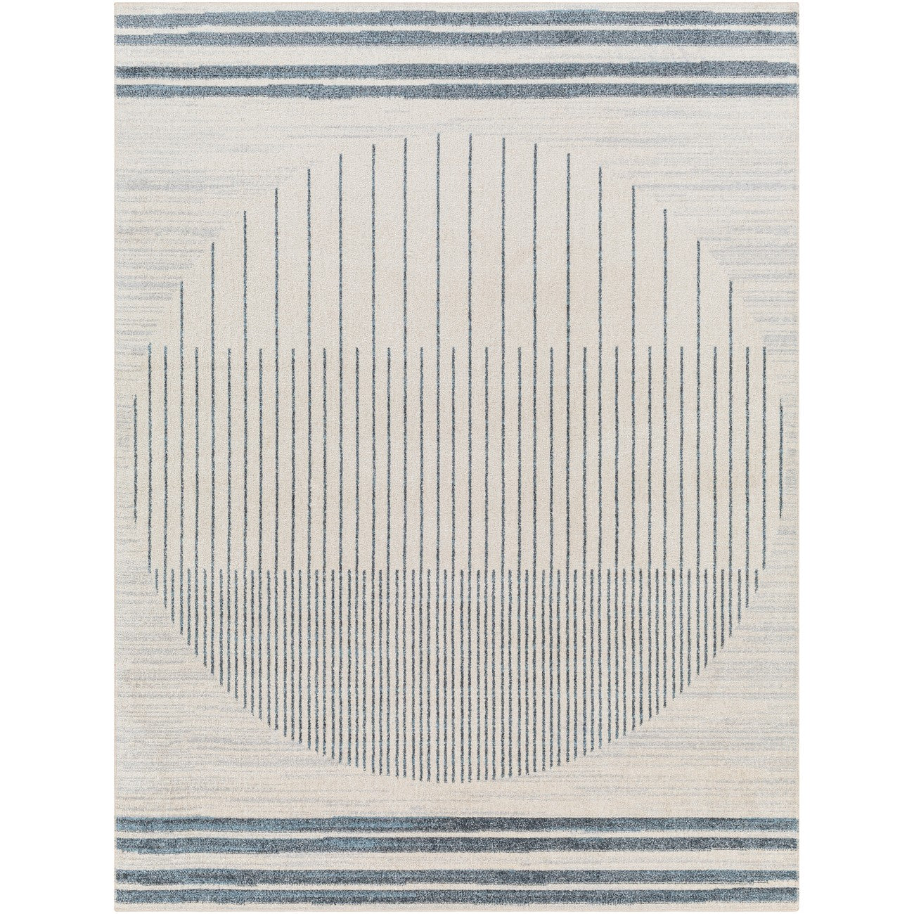 ENSO FALLS Machine Washable Geometric Beige Area Rug Flat